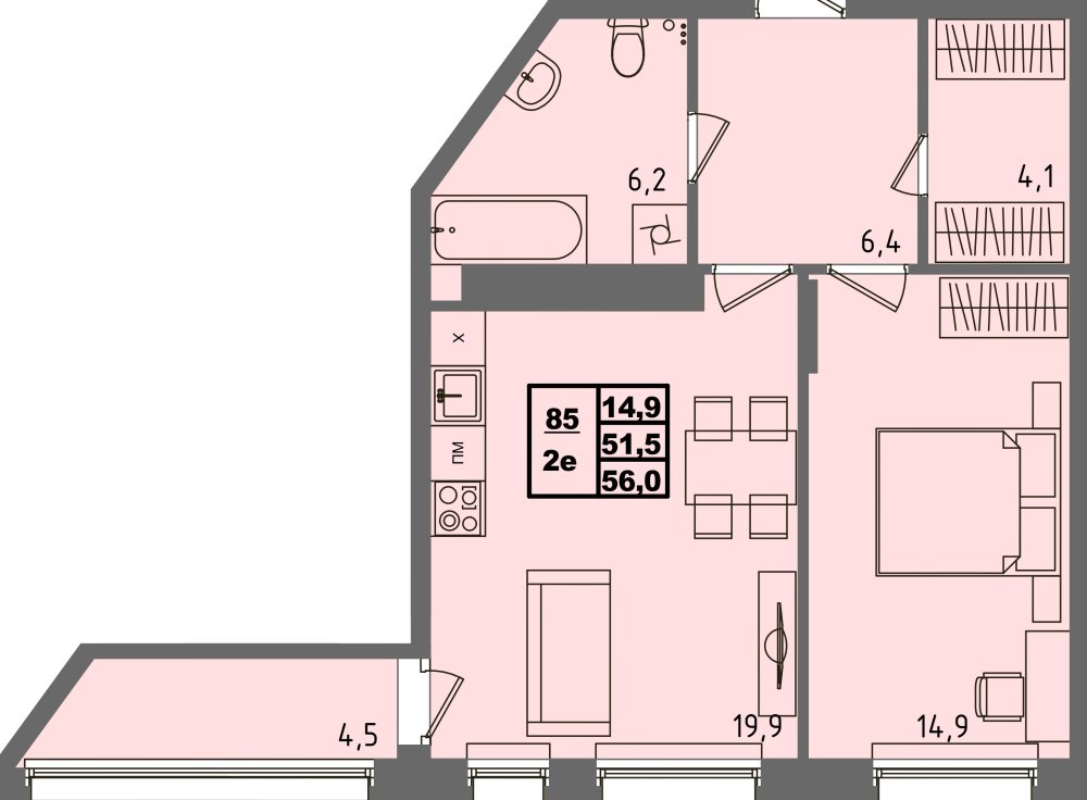 ЖК Равновесие, д3, кв.85