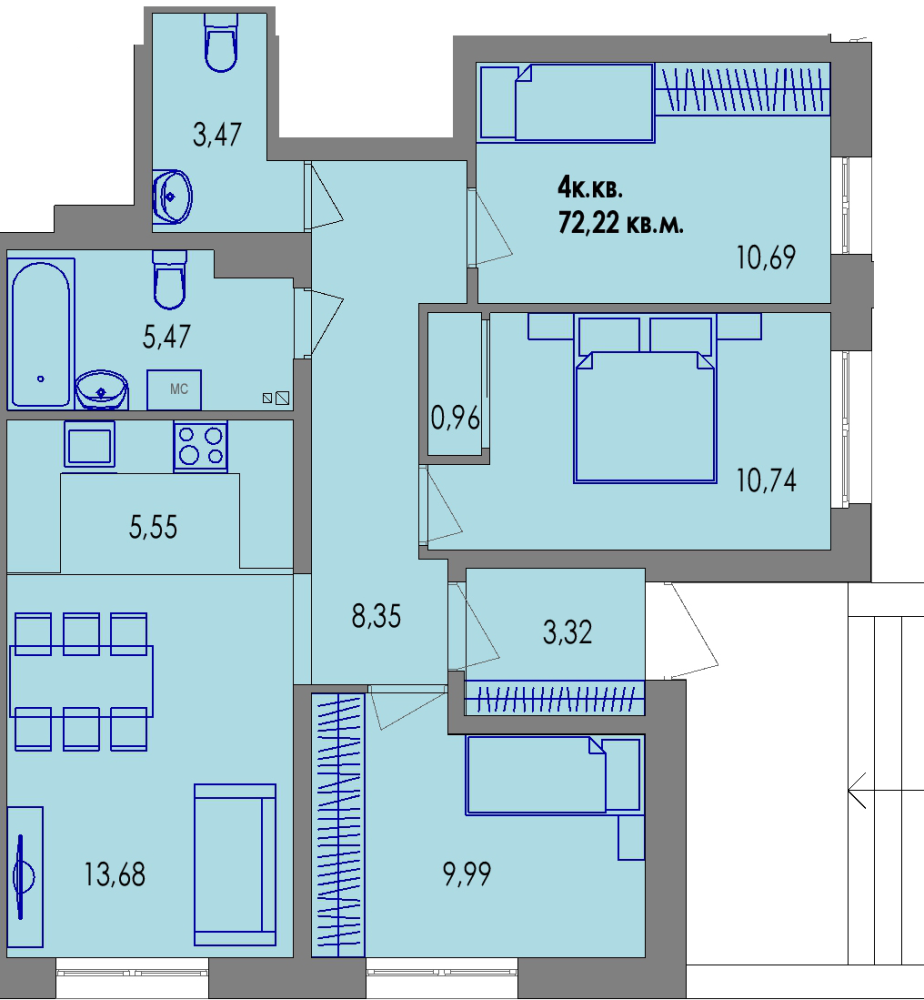 ЖК Равновесие, д1, кв.97
