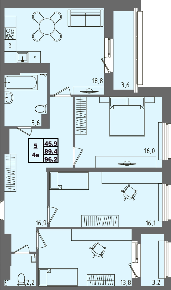 ЖК Равновесие, д3, кв.5