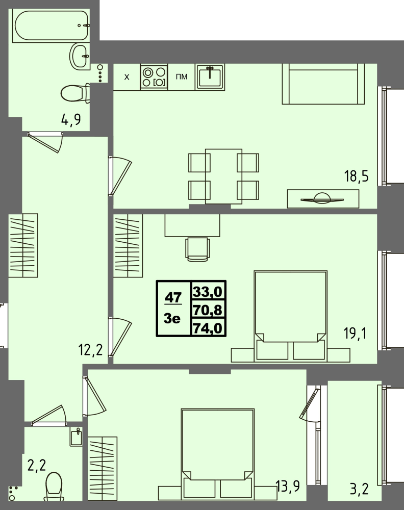 ЖК Равновесие, д3, кв.47