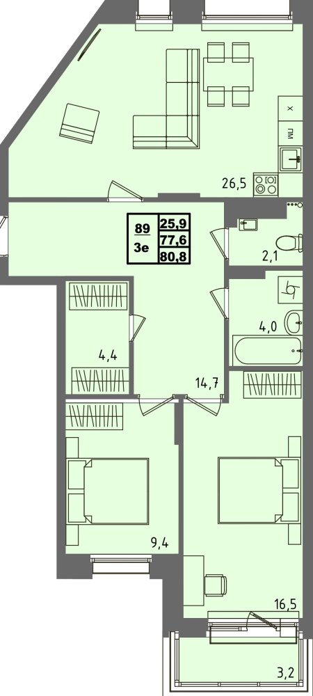 ЖК Равновесие, д3, кв.89