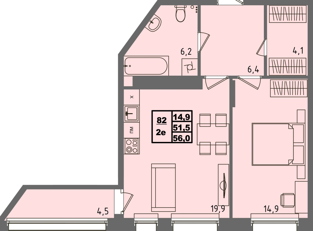 ЖК Равновесие, д3, кв.82
