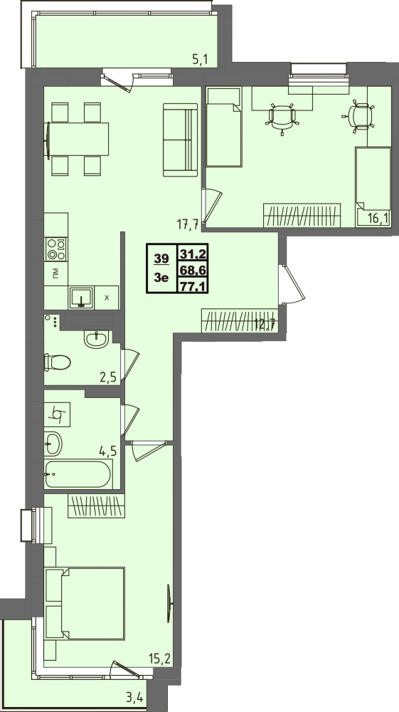 ЖК Равновесие, д3, кв.39