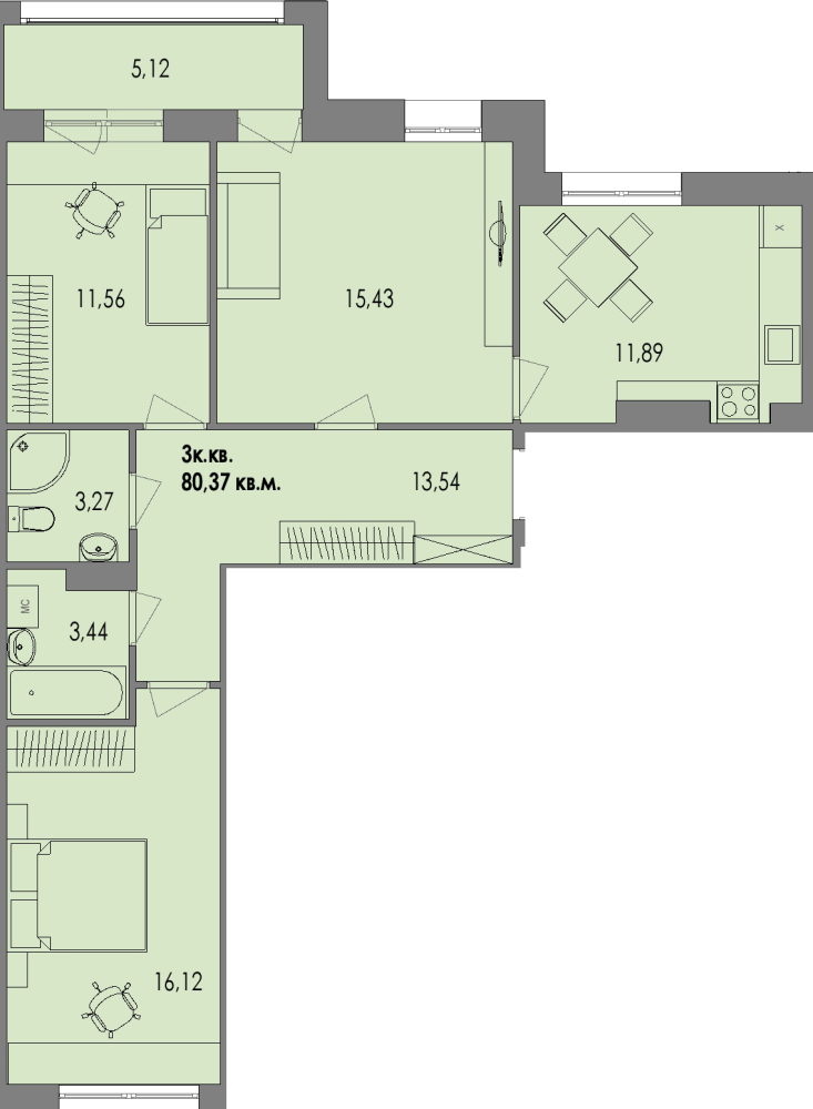 ЖК Равновесие, д1, кв.17