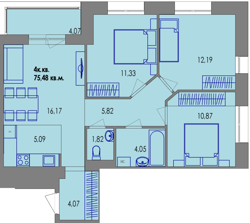 ЖК Равновесие, д1, кв.111