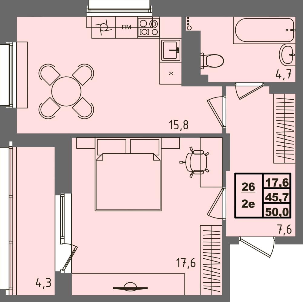ЖК Равновесие, д3, кв.26