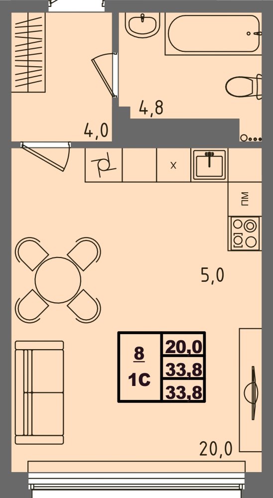 ЖК Равновесие, д3, кв.8