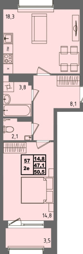 купить квартиру 1 комната, 50.6 кв.м. №57 в петрозаводске